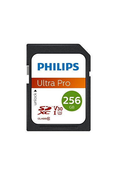 Philips Ultra Pro 256Gb Sdxc Uhs-I U3 V30 Class10 Memory Card