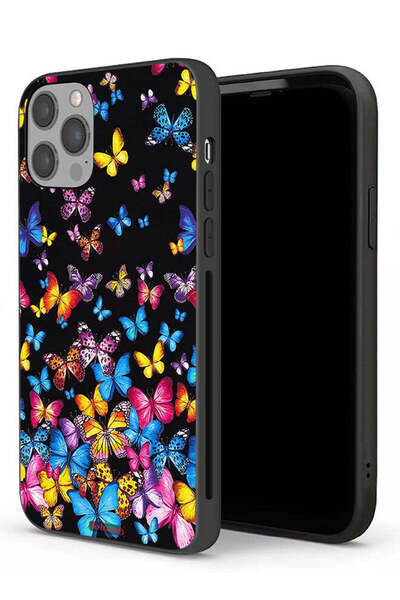 Tolwak غطاء حماية لجهاز Apple iPhone 12 Pro بنقشة فراشات ملونة