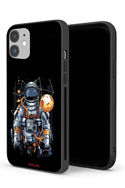 Tolwak جراب حماية لجهاز Apple iPhone 12 mini بتصميم رائد فضاء تجريدي
