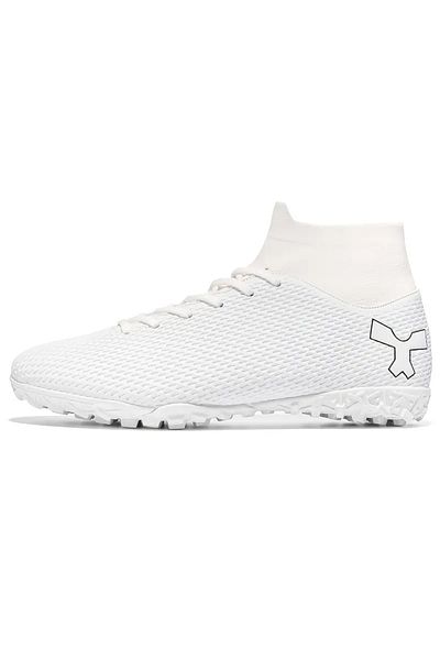 MBrands football boots with ankle support 7.5 for synthetic turf, white, 40