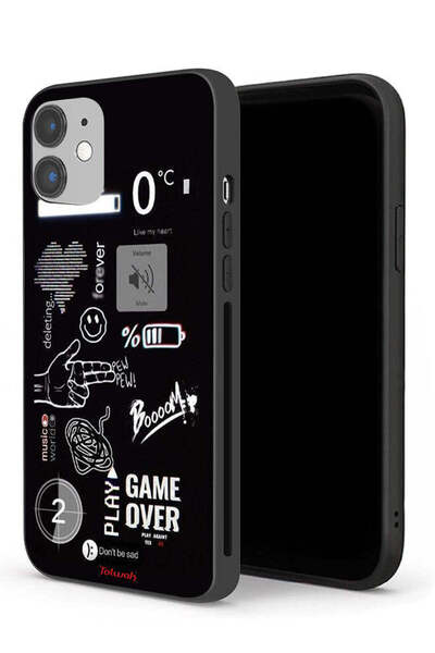 Tolwak جراب حماية لجهاز Apple iPhone 12 Game Over Pew Pew