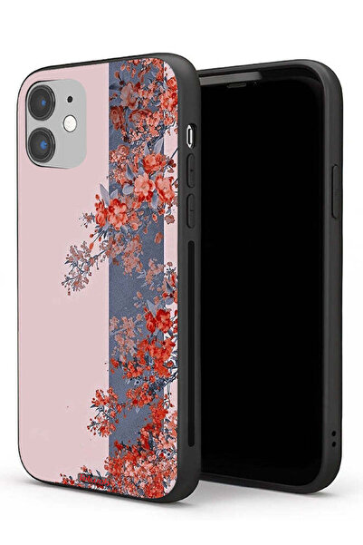 Tolwak Apple iPhone 11 Protective Case Tree Leaves And Flowers Art