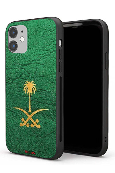 Tolwak Apple iPhone 11 Protective Case Kingdom Of Saudi Arabia Sign On Leather
