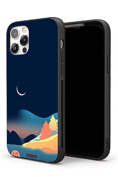 Tolwak جراب حماية لجهاز Apple iPhone 11 Pro Max برسومات تجريدية للقمر