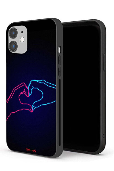 Tolwak جراب حماية لجهاز Apple iPhone 12 mini بتصميم يد تلامس القلب