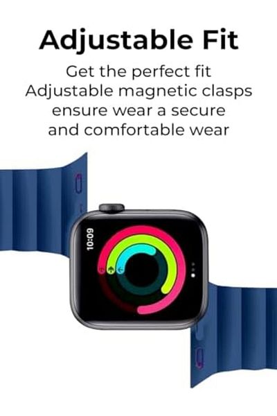Glassology Smart Watch Band Magnetic Silicone 46 mm Blue – Compatible with Apple Watch 42mm/44mm (