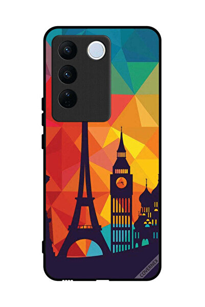 Covernex غطاء حماية لهاتف Vivo V27 Pro بنمط باريس الملون