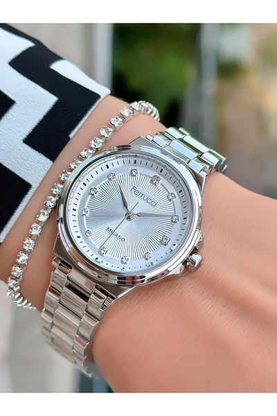 Ferrucci Steel Cord Women's Wristwatch 3 Atm Waterproof with 2 Years Warranty Mechanism