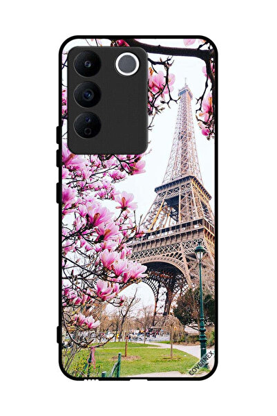 Covernex غطاء حماية لهاتف فيفو S16e - زهور وبرج إيفل