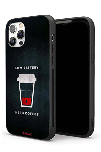 Tolwak جراب حماية لجهاز Apple iPhone 11 Pro - بطارية منخفضة - يحتاج إلى قهوة