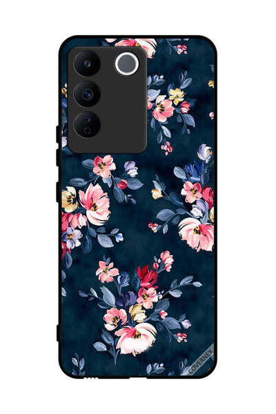 Covernex غطاء حماية لهاتف Vivo S16e مزين برسومات زهور مرسومة يدويًا