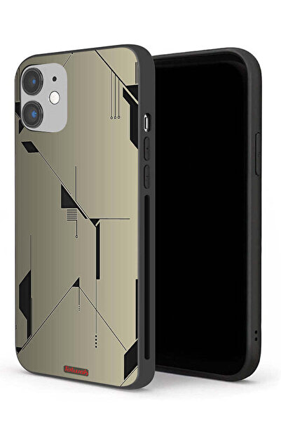 Tolwak جراب حماية لجهاز Apple iPhone 12 mini بتصميم تجريدي بسيط من الفن الرقمي