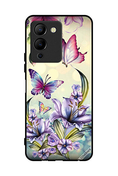 Covernex Protective Case Cover For Infinix Note 12 G96 Purple Flowers & Butte...