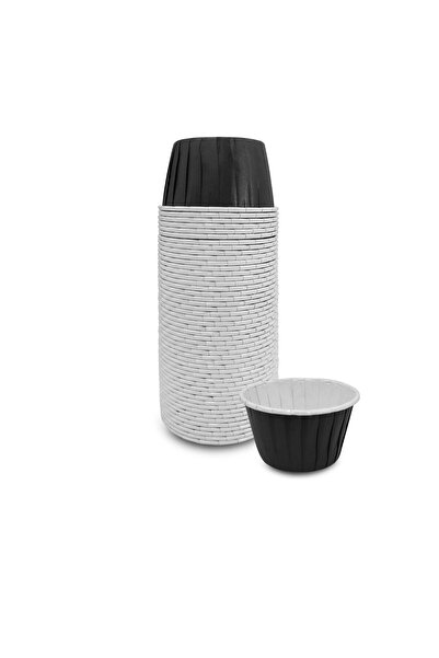 KENT Muffin/Cupcake Cake Mold/Cup Capsule, Oven Safe, Airfryer Compatible, Black 50's