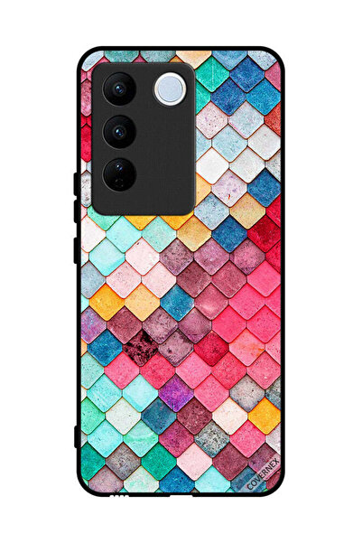 Covernex غطاء حماية لهاتف فيفو S16 بنمط مربع ماسي