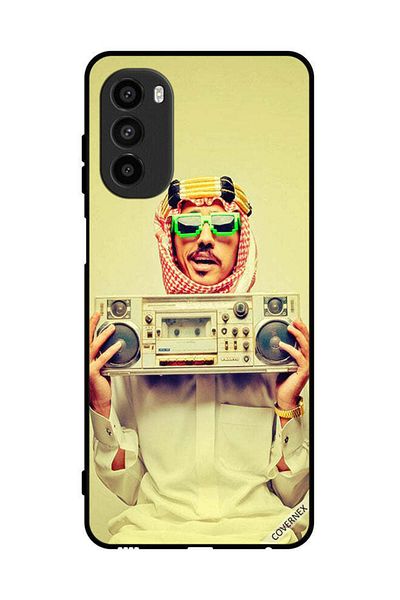 Covernex غطاء حماية لهاتف موتورولا موتو جي 52 يحمل جهاز موسيقى عتيق