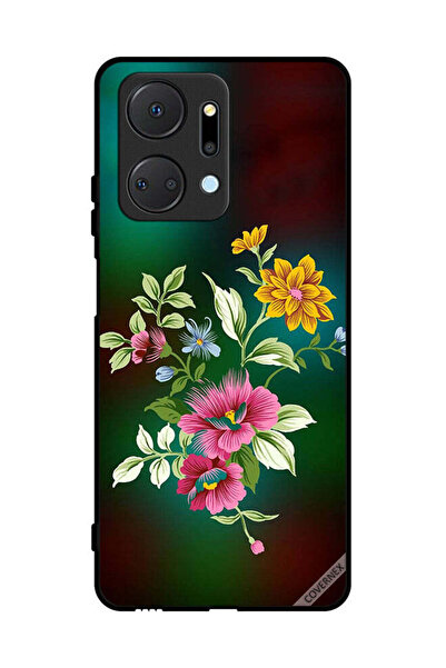 Covernex غطاء حماية لهاتف Honor X7a برسومات زهور عالية الدقة