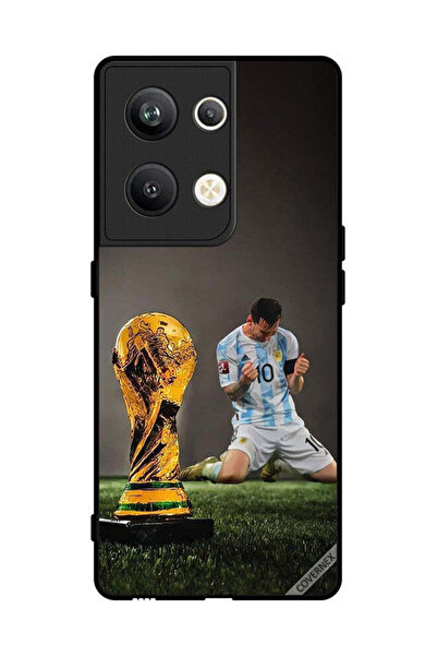 Covernex غطاء حماية لهاتف Oppo Reno 9 Pro Plus مع صورة ليو ميسي وكأس الفيفا