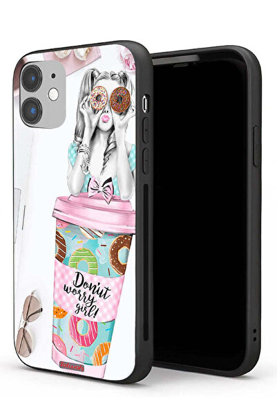 Tolwak غطاء حماية لجهاز آيفون 11 من آبل - فتاة القلق دونات