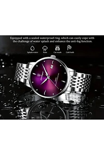 POEDAGAR Waterproof Luxury Men Wrist Watch with Calendar Function