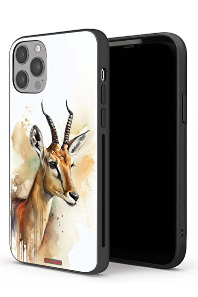 Tolwak جراب حماية لجهاز Apple iPhone 12 Pro بتصميم فن تجريدي للغزلان