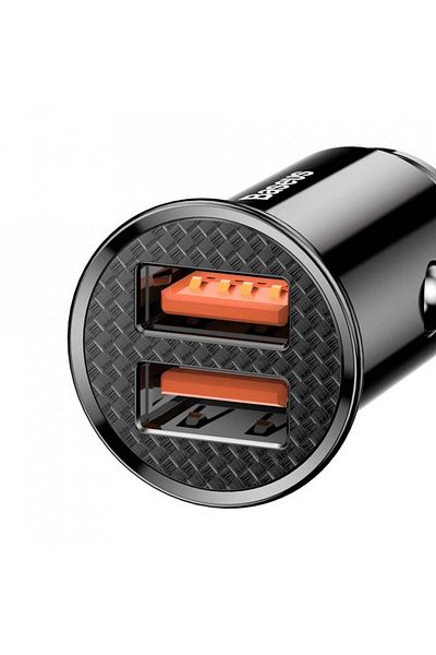 Baseus Încărcător auto 2x USB 5A, QC 3.0 - (CCALL-YD01) - Negru