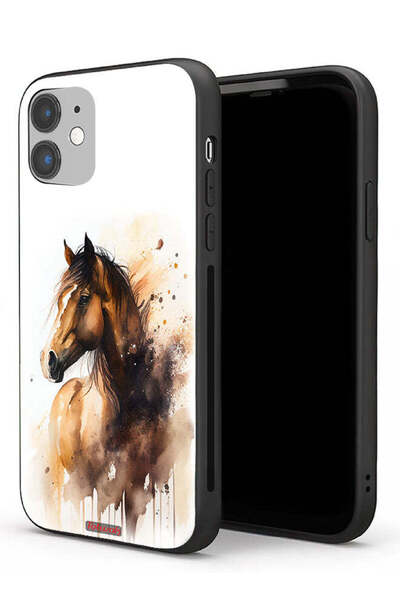 Tolwak Apple iPhone 11 Protective Case Horse Abstract Art