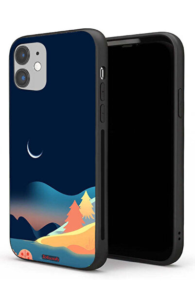 Tolwak جراب حماية لجهاز Apple iPhone 11 برسم تجريدي للقمر