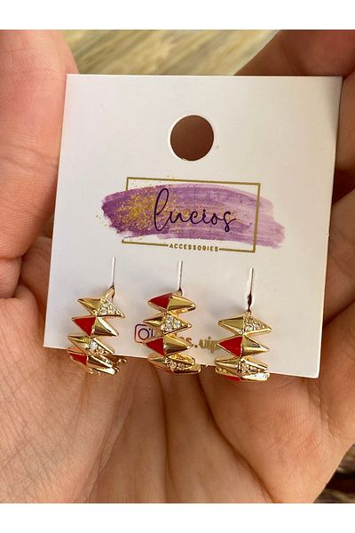 Lucios Vip Triangle Triple Earring Set