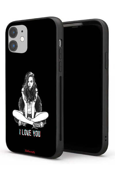 Tolwak جراب حماية لجهاز Apple iPhone 11 مطبوع عليه عبارة "أحبك"