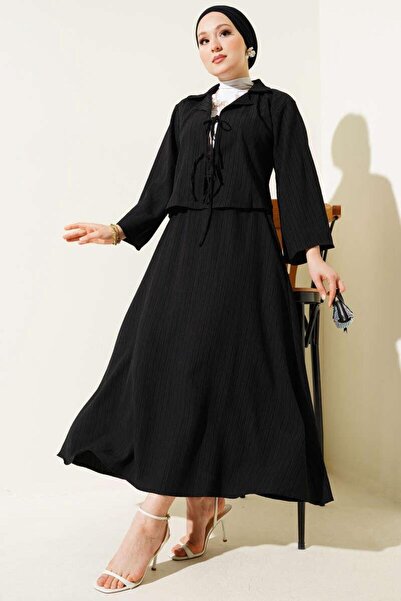 YILMAZBARMAZ γυναικείο κοστούμι με διπλό γιακά με φούστα από φλοιό