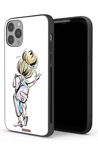 Tolwak جراب حماية لجهاز Apple iPhone 12 Pro بتصميم فتاة العودة إلى المدرسة