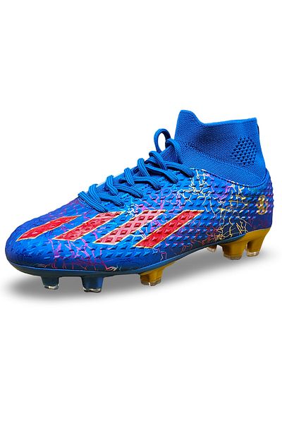 MBrands Ghete de fotbal Sky Wing, 9701 cu orteză de gleznă, crampoane, albastru 42