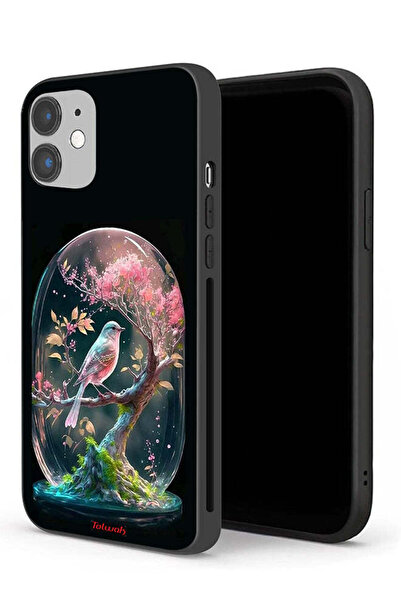 Tolwak غطاء حماية لجهاز Apple iPhone 12 mini بتصميم Bird In Jarr