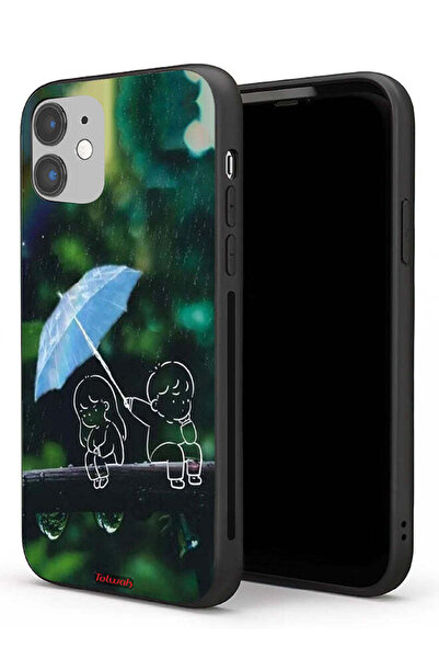 Tolwak Apple iPhone 11 Protective Case Couple Abstract Art