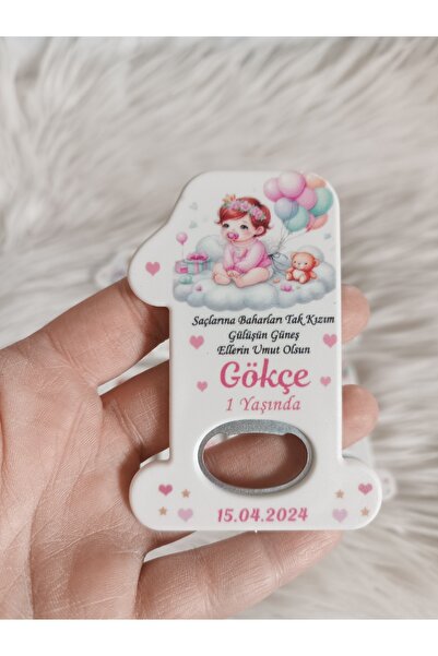 Doğrukan Hediyelik 25 adet bulutta oturan kız bebekli 1 açacak magnet yenidoğ...
