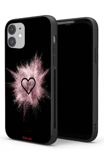 Tolwak غطاء حماية لهاتف Apple iPhone 11 بتصميم قلب لامع