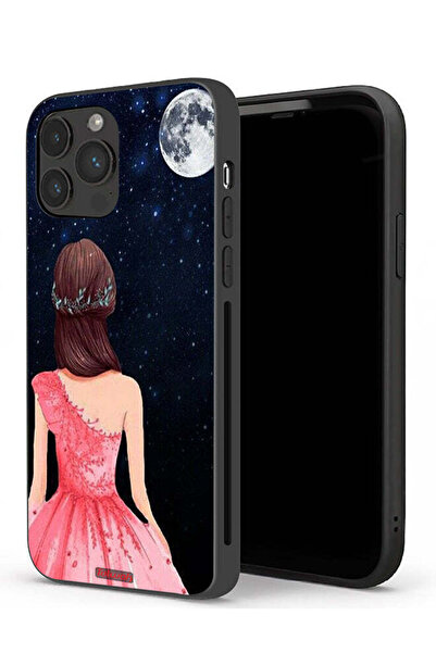 Tolwak جراب حماية لجهاز Apple iPhone 13 Pro بتصميم فتاة وقمر