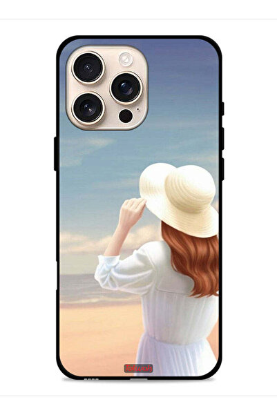 Tolwak غطاء حماية لجهاز Apple iPhone 16 Pro Max بتصميم قبعة فتاة واقفة