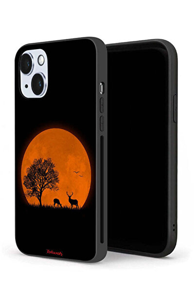 Tolwak غطاء حماية لجهاز Apple iPhone 14 برسومات قمر المساء