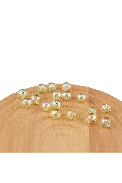 Prestij Boncuk Πλαστικές μαργαριταρένιες κίτρινες διαφανείς χάντρες Janjan 10...