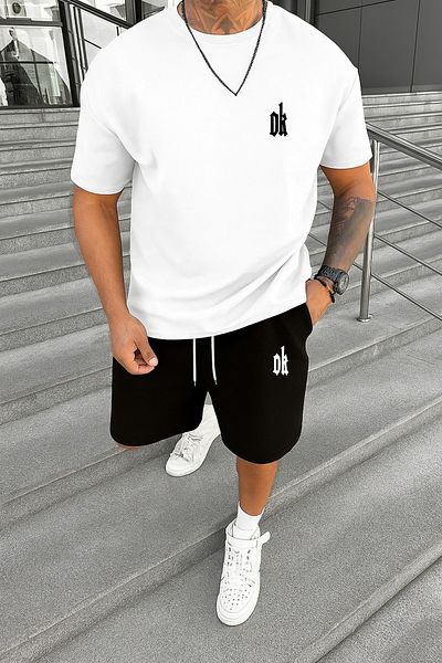 Gutsy Men's Bottom Top Set T-Shirt Shorts Dk Printed