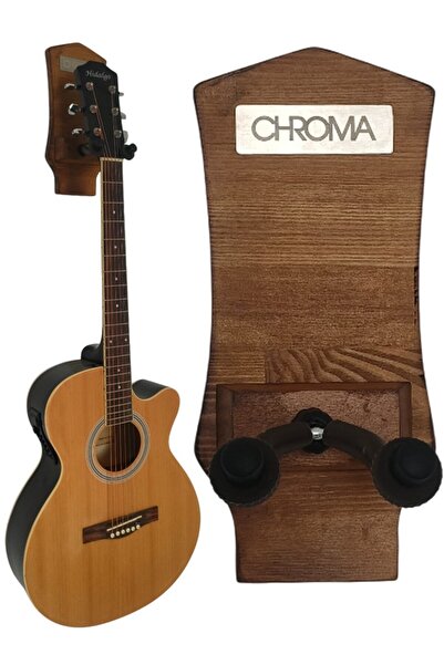 Chroma Gitar Bağlama Ukulele Duvar Askısı Standı Masif Çam + Dübel ve Vida dahil