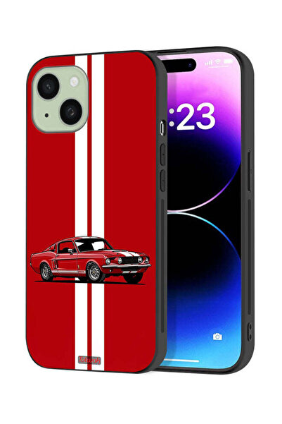 Tolwak Apple iPhone 15 Plus Protective Case Cover Vintage Car Abstract Art