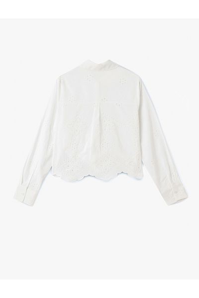 Koton Buttoned Fisto Detailed Long Sleeve Classic Collar Shirt