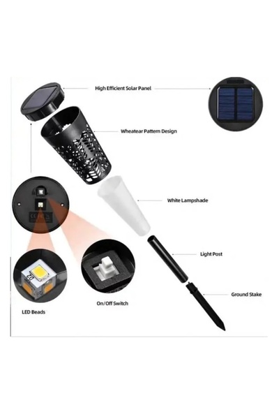 OEM Set of 6 Decorative Solar Lamps with ALBA and RGB garden light, IP 65