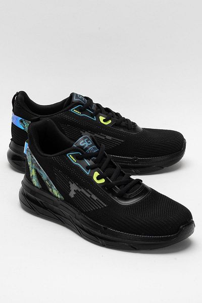 Liger Men's Knitwear Sneaker Comfortable Breathable Odorless Sports Shoes Black