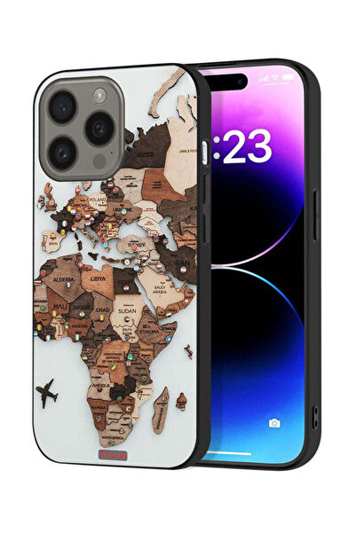 Tolwak غطاء حماية لجهاز Apple iPhone 15 Pro Max بتصميم خريطة العالم