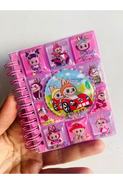 synshop Labubu 3d water glitter beaded cover sticker notebook