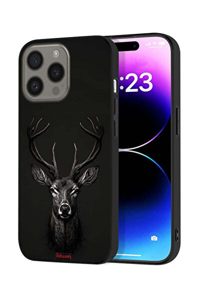 Tolwak غطاء حماية لجهاز Apple iPhone 15 Pro Max بتصميم فن الغزلان الرقمي